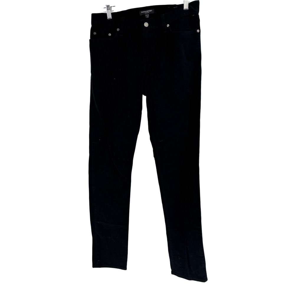 Banana Republic Traveler Slim Fit Brushed Pants Black 31x34 628115-02